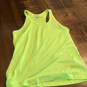 Nike Dri-fit bright yellow tank size large